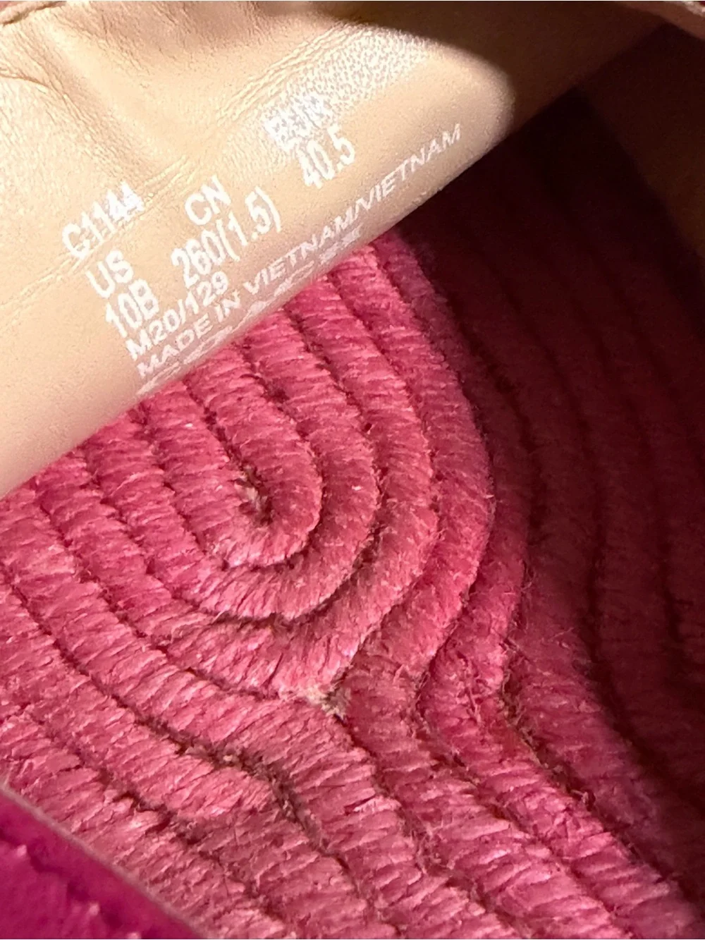 Coach Hot Pink Leather Espadrilles